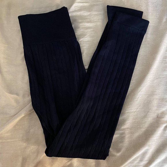 Pants - Navy Fleece-lines Leggings